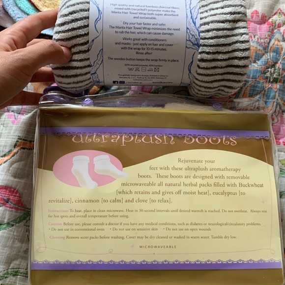 Reusable wash towels, hair towel, and microwaveable heat therapy boots! - Picture 2 of 3